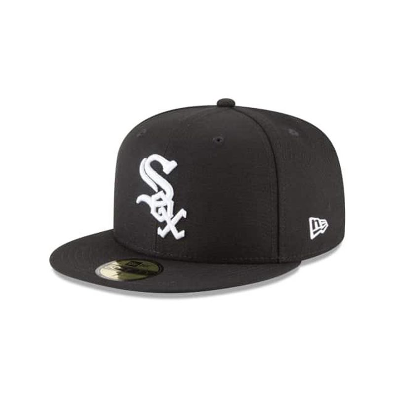 MLB Chicago White Sox Basic 59Fifty Fitted (AWI0962) - Black New Era Caps